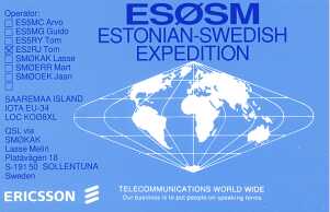 ES0SM schwedisch estlndische Expedition